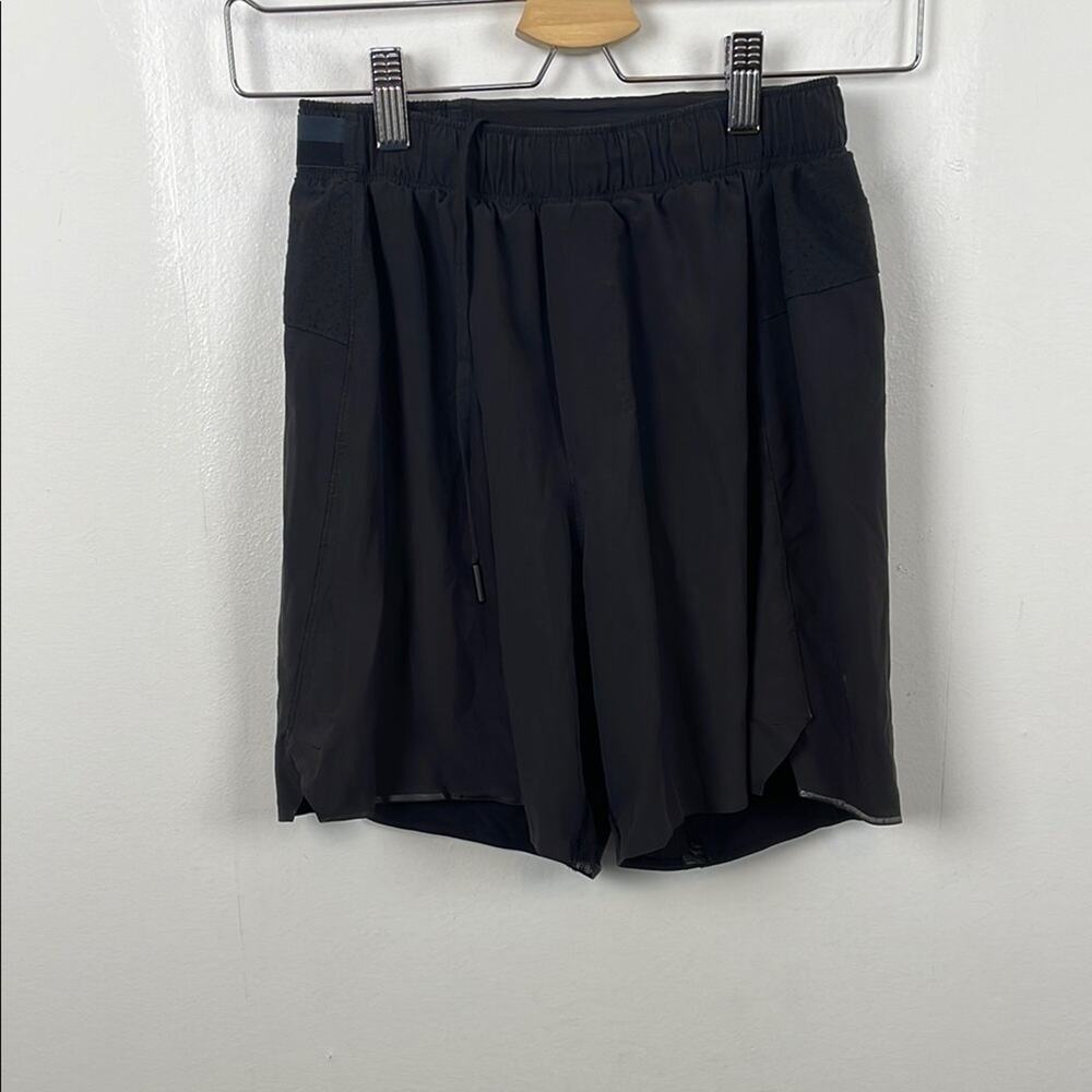 Lululemon Reflective Surg Lined Men's XS Activewear Relax Black Athletic Shorts